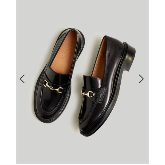 Madewell Shoes - Madewell $158 The Vernon Bit Hardware Loafer Black Leather Size 10 NN868